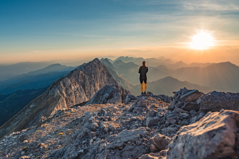 Sunset in the mountains: Košutnikov Turn - Exploring Slovenia